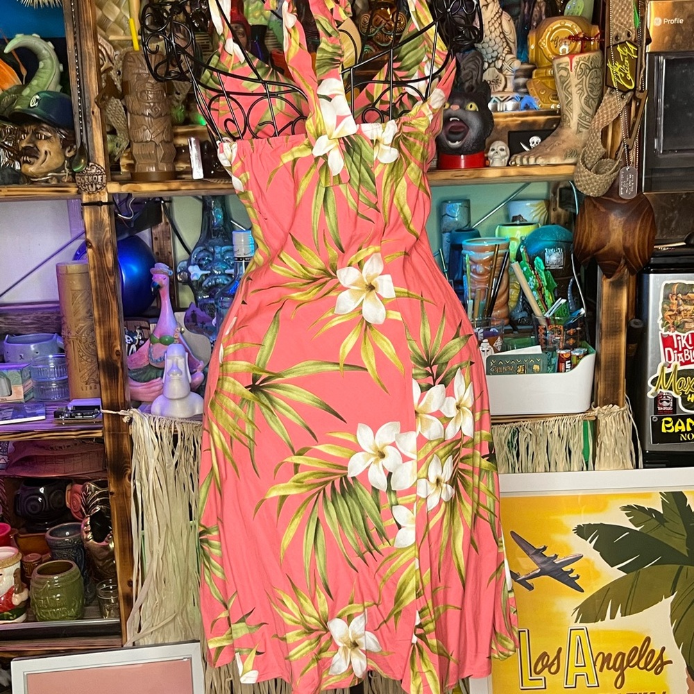 Gorgeous pink aloha dress vintage S - Picture 2 of 4
